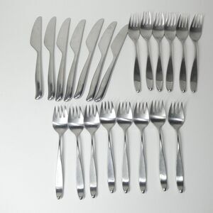 Lauffer Towle Design 2 Stainless Japan 21pc Flatware Lot Forks 18/8 MCM Vintage